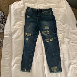 Fashion Nova gotta go distressed mom jeans